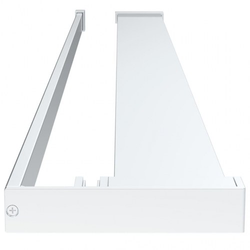 Brusevæg med hylde 100x195 cm sikkerhedsglas og aluminium krom