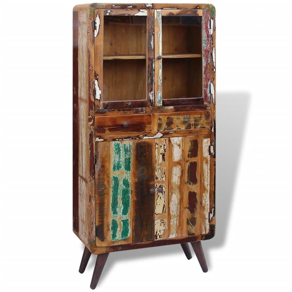 Skab 90x40x190 cm massivt genbrugstræ