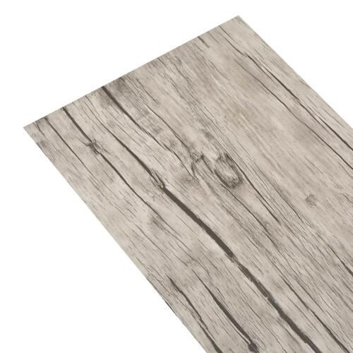 Selvklæbende PVC-gulvplanker 5,02 m² 2 mm egetræ afvasket