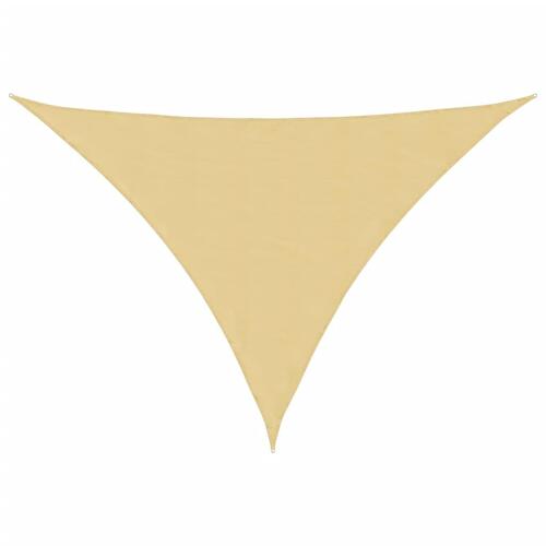 Solsejl 7x5x5 m 100 % polyesterstof sandfarvet