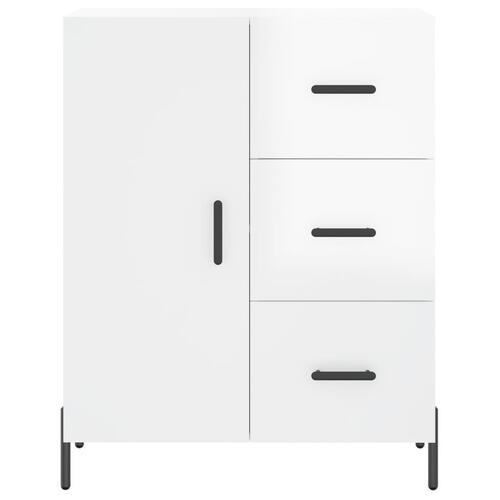 Skænk 69,5x34x90 cm konstrueret træ hvid højglans