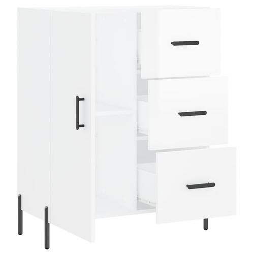 Skænk 69,5x34x90 cm konstrueret træ hvid højglans