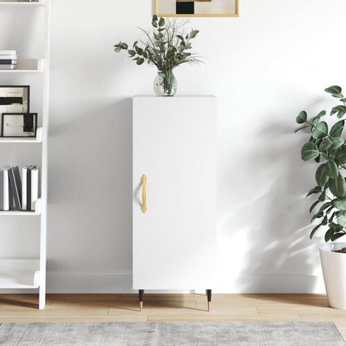 Skænk 34,5x34x90 cm konstrueret træ hvid