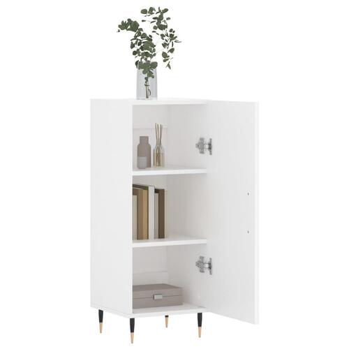 Skænk 34,5x34x90 cm konstrueret træ hvid