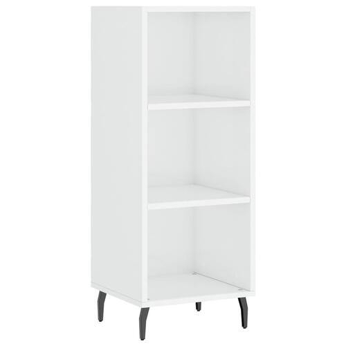 Skab 34,5x34x180 cm konstrueret træ hvid højglans
