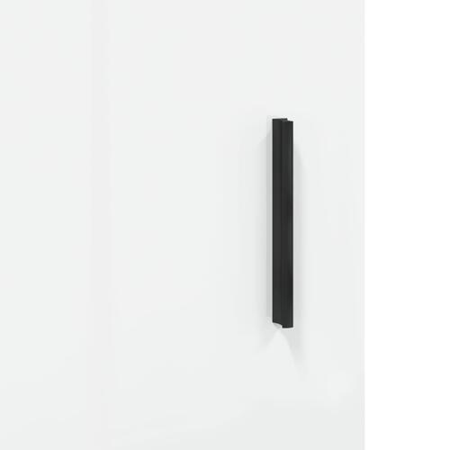 Skab 34,5x34x180 cm konstrueret træ hvid højglans