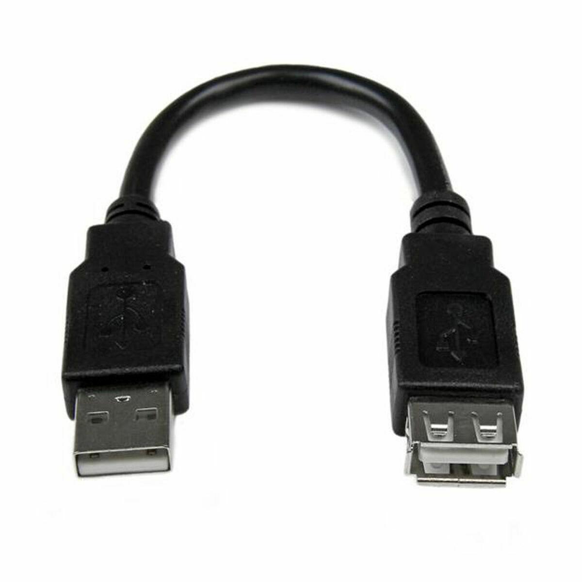 Startech USB-forlængerkabel USB-A han til hun, 15 cm, sort