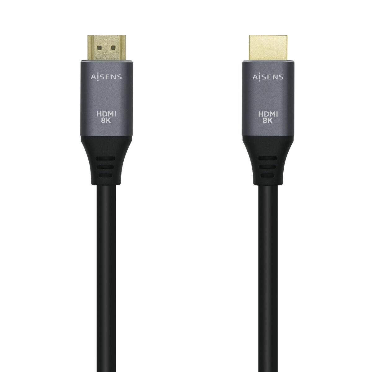 HDMI-kabel Aisens A150-0425 Sort Sort/Grå 50 cm