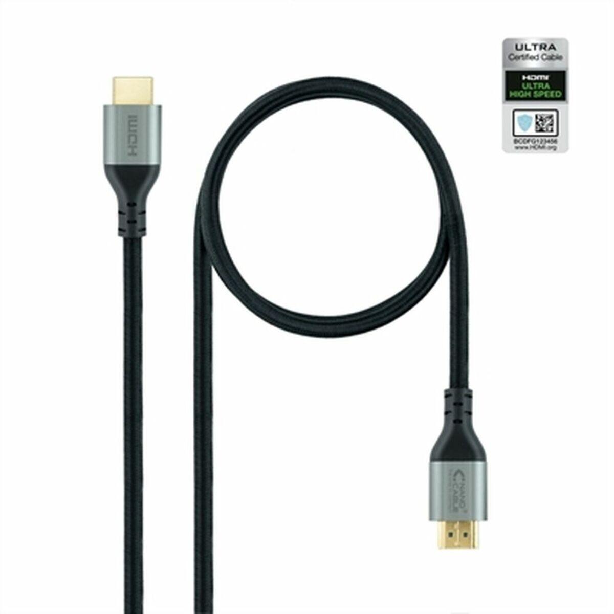 NANOCABLE HDMI-kabel 2 m - HDMI 2.1, sort