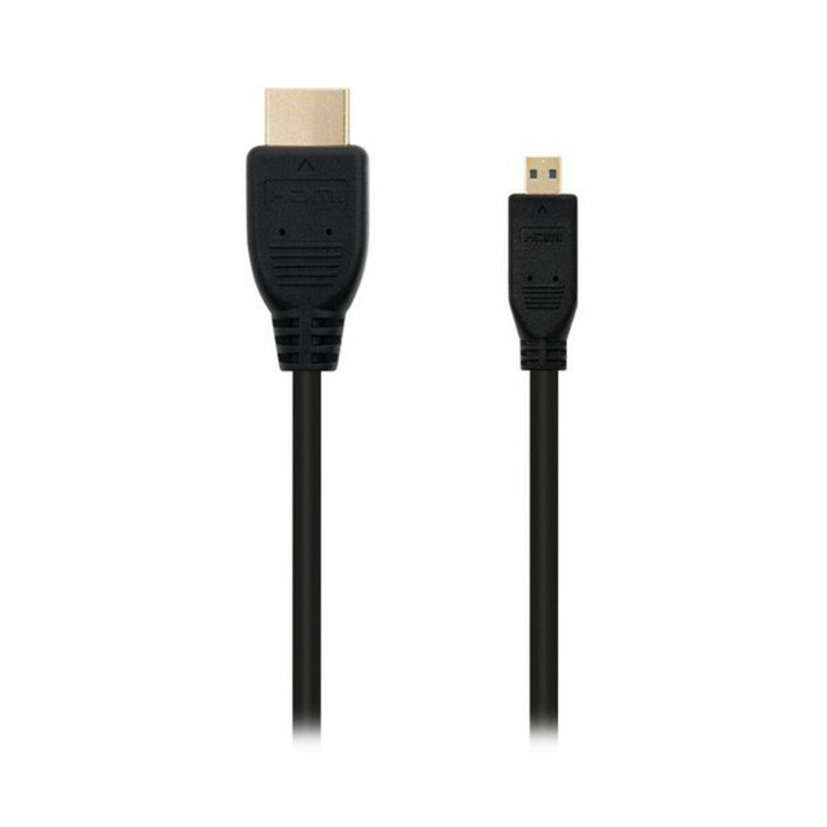 NANOCABLE HDMI til Micro HDMI kabel, sort - 80 cm