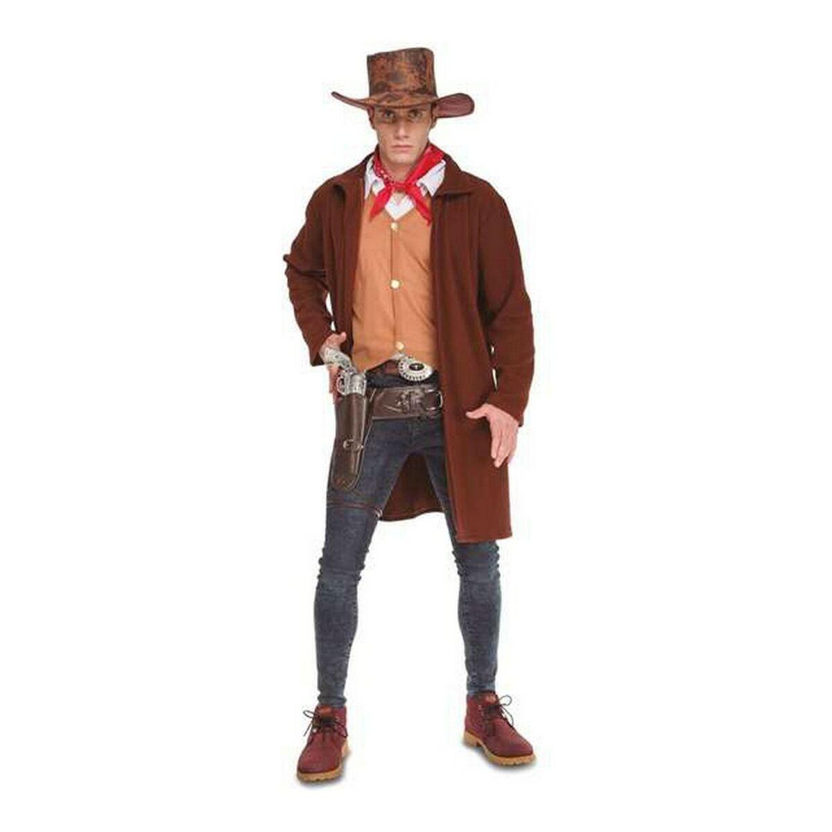 Cowboy kostume til voksne Onesize - 6 dele billede