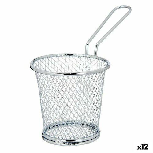 Kurv til præsentation af aperitiffer Sølvfarvet Metal 15,5 x 12 x 8 cm (12 enheder)