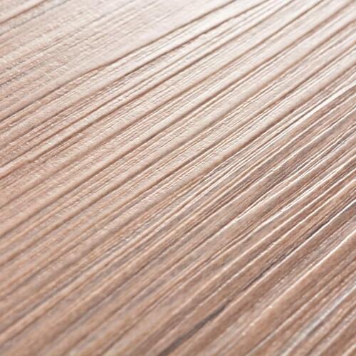 Selvhæftende PVC-gulvplanker 5,02 m² 2 mm egetræ brun