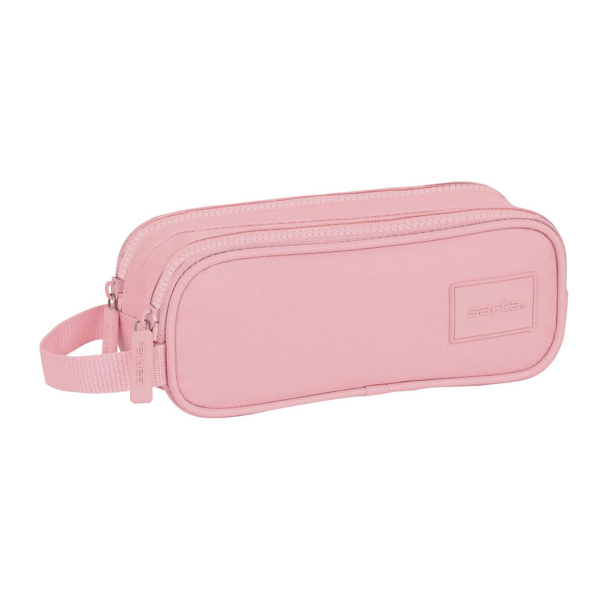 Safta dobbelt penalhus - Pink 21 × 8 × 6 cm billede