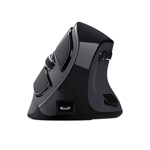Trådløs mus Trust Voxx Sort Ergonomisk Vertikalt Bluetooth Genopladelig