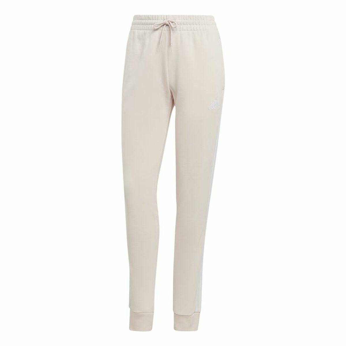 Lange sportsbukser Adidas Essentials 3 Stripes Beige Dame XL