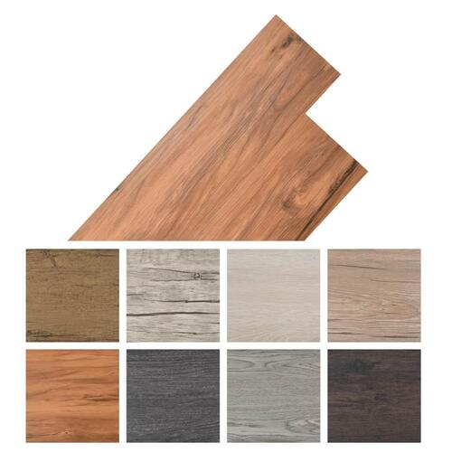 Selvklæbende PVC-gulvplanker 5,02 m² 2 mm elm naturfarvet