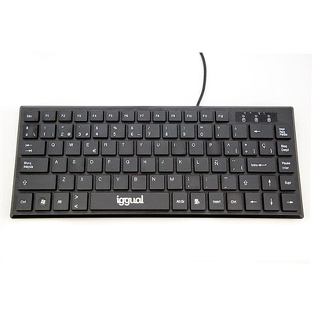 Tastatur iggual Slim TKL-USB Sort