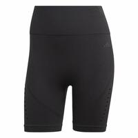 Sport leggings til kvinder Adidas Studio Aeroknit Sort M