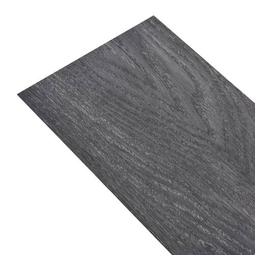 Selvklæbende PVC-gulvplanker 5,02 m² 2 mm sort og hvid