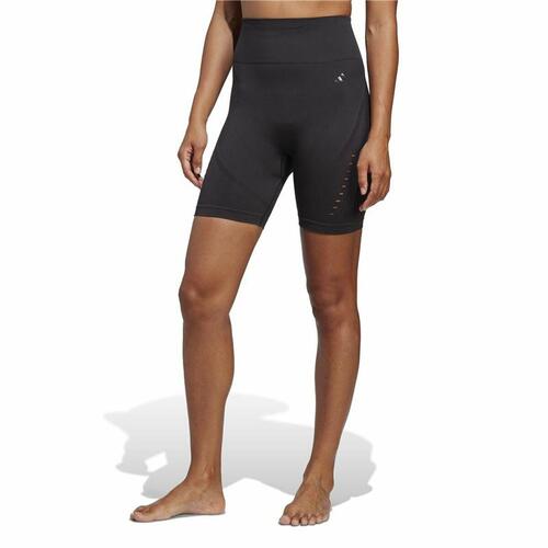 Sport leggings til kvinder Adidas Studio Aeroknit Sort XS