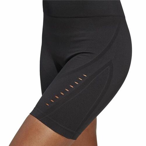 Sport leggings til kvinder Adidas Studio Aeroknit Sort XS