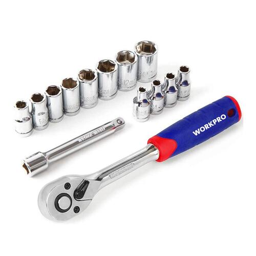 Sokkelsæt Workpro 3/8" 12 Dele