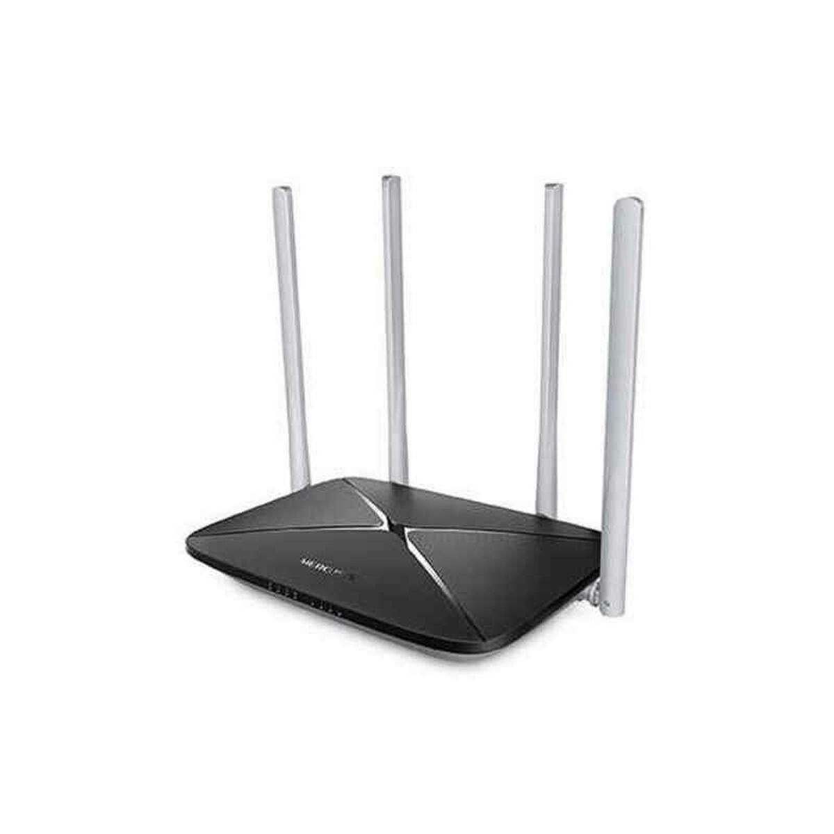 Mercusys AC12 dual-band Wi‑Fi 5 router (sort) billede
