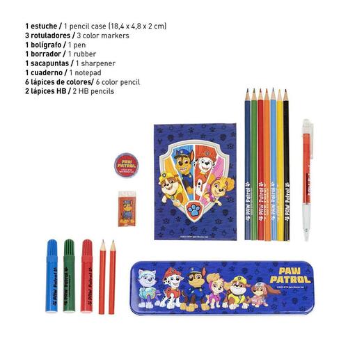 Skolesæt The Paw Patrol 16 Dele Mørkeblå