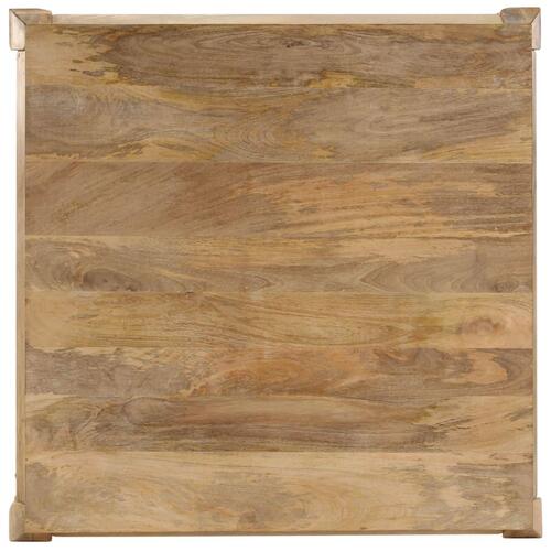 Sofabord massivt mangotræ 80 x 80 x 40 cm