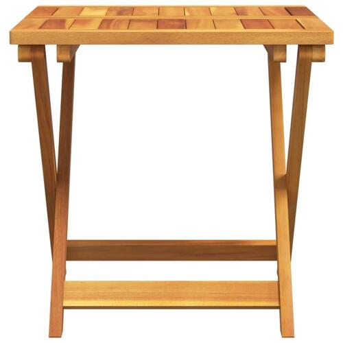Foldbart havebord 50x50x50 cm massivt akacietræ