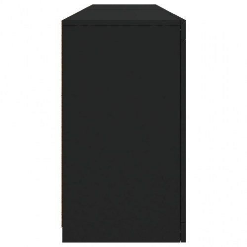 Skænk med LED-lys 164x37x67 cm sort