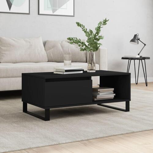 Sofabord 90x50x36,5 cm konstrueret træ sort