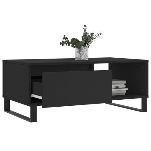 Sofabord 90x50x36,5 cm konstrueret træ sort