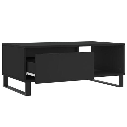 Sofabord 90x50x36,5 cm konstrueret træ sort