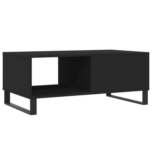 Sofabord 90x50x36,5 cm konstrueret træ sort