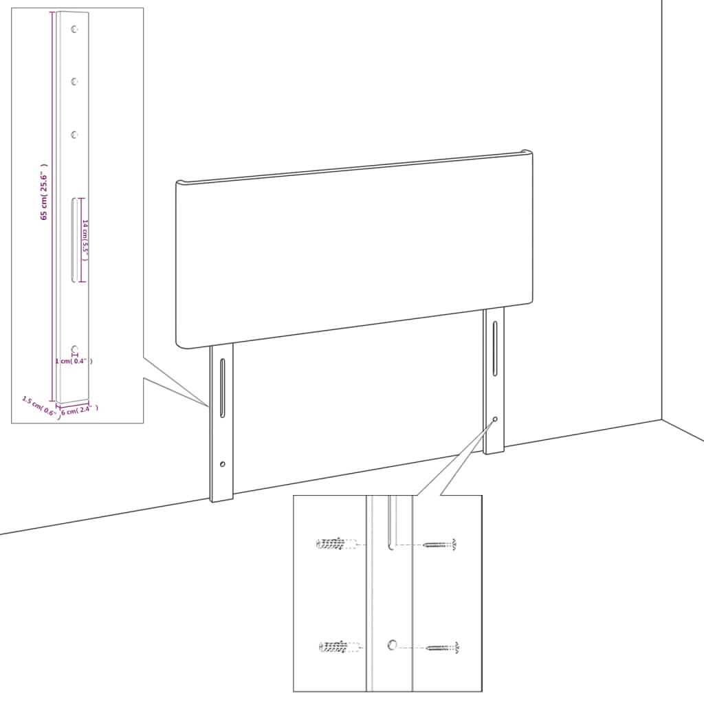 Sengegavle 4 stk. 100x5x78/88 cm stof cremefarvet