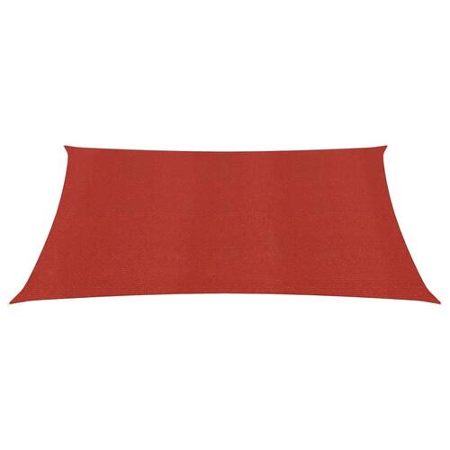 Solsejl 2,5x2,5 m 160 g/m² HDPE rød
