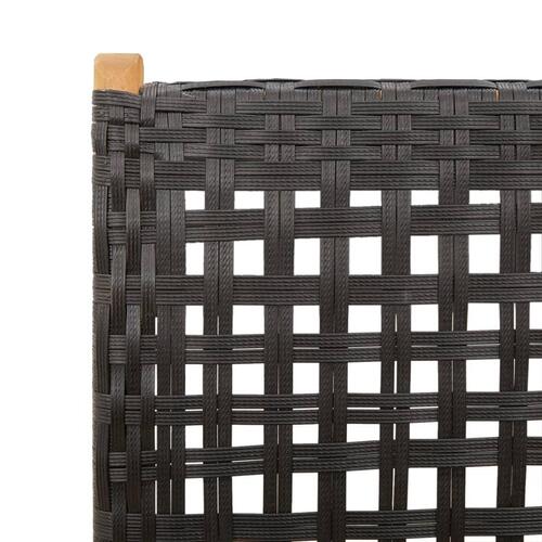 Havestole 2 stk. massivt akacietræ og polyrattan sort