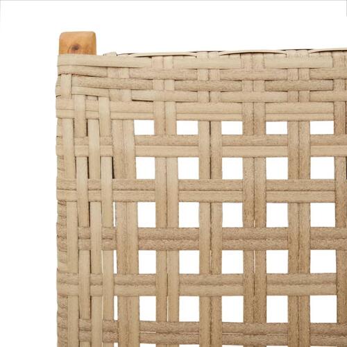Havestole 2 stk. massivt akacietræ og polyrattan beige