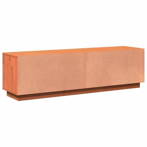 Tv-bord 140x35x40 cm massivt fyrretræ gyldenbrun