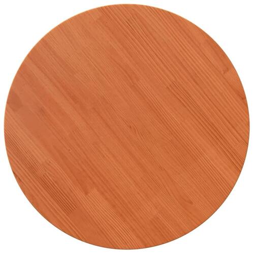 Bordplade Ø70x2,5 cm rund massivt fyrretræ gyldenbrun