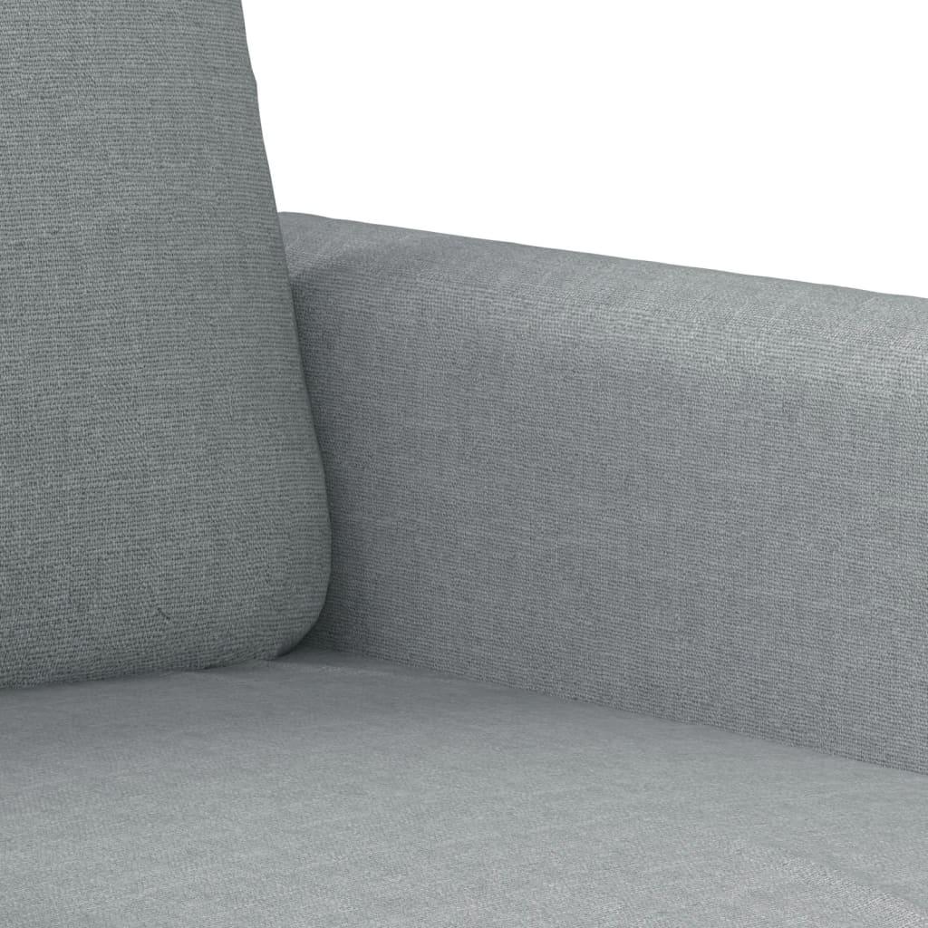 Sofasæt 4 dele med puder stof lysegrå