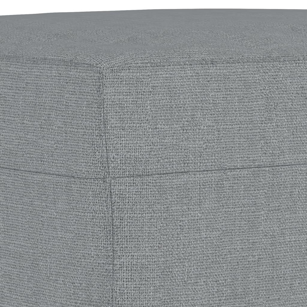 Sofasæt 4 dele med puder stof lysegrå