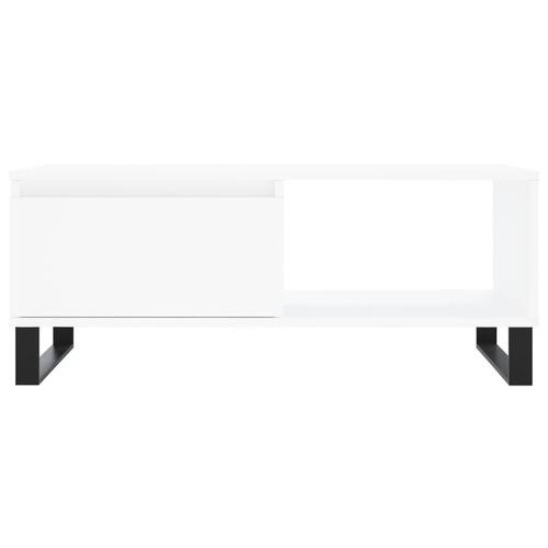 Sofabord 90x50x36,5 cm konstrueret træ hvid