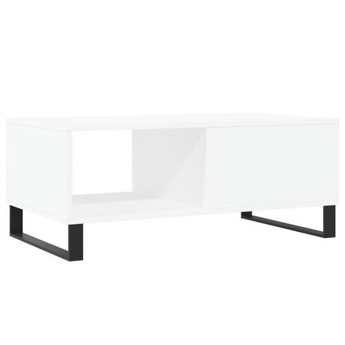 Sofabord 90x50x36,5 cm konstrueret træ hvid