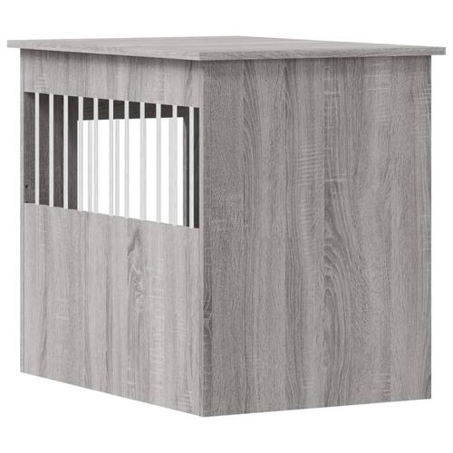 Hundebur 55x80x68 cm konstrueret træ grå sonoma-eg