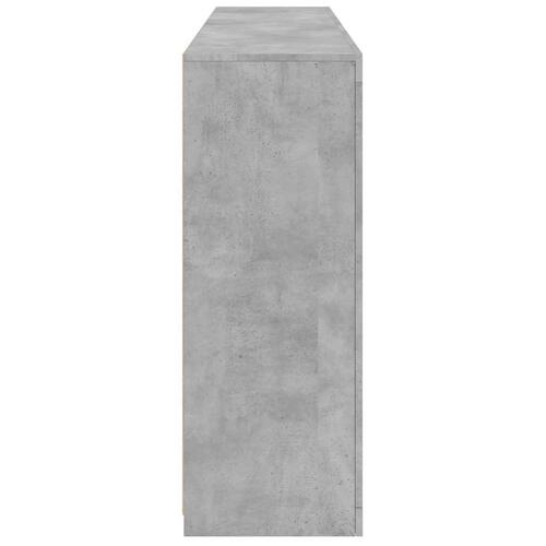 Skænk med LED-lys 162x37x100 cm betongrå
