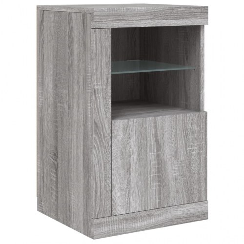 Skænk med LED-lys 163×37×67 cm - grå sonoma-eg