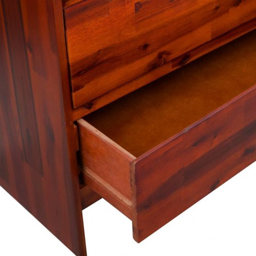 Kommode massivt akacietræ 90 x 37 x 75 cm